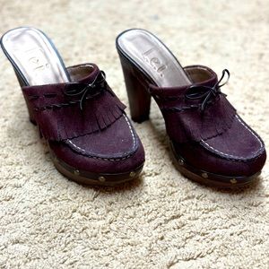 L.E.I Suede Mules